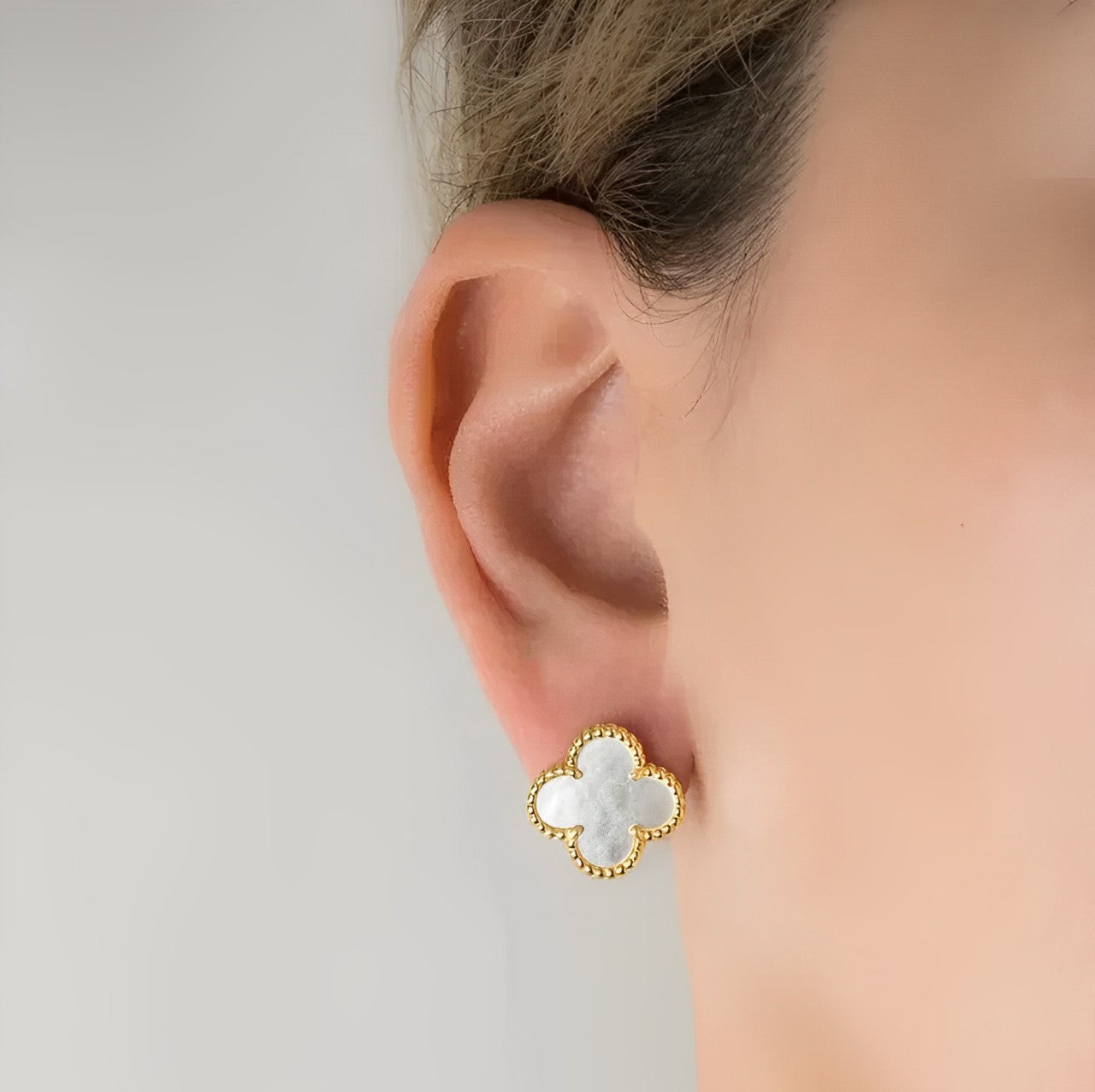 Pearl Clover studs